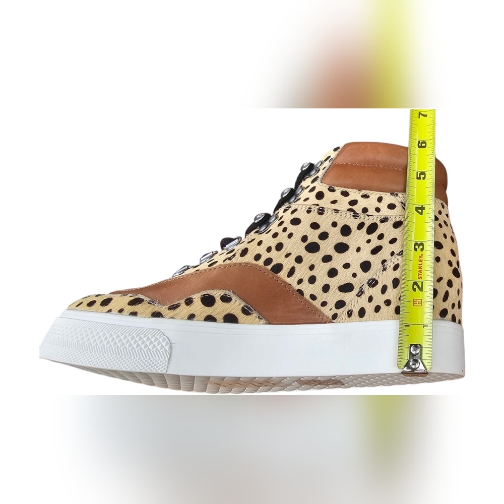 Dolce Vita NEW Size 8 Weber Leopard Print Cow Hair & Leather High-Tops 2.5" Heel - Picture 9 of 15
